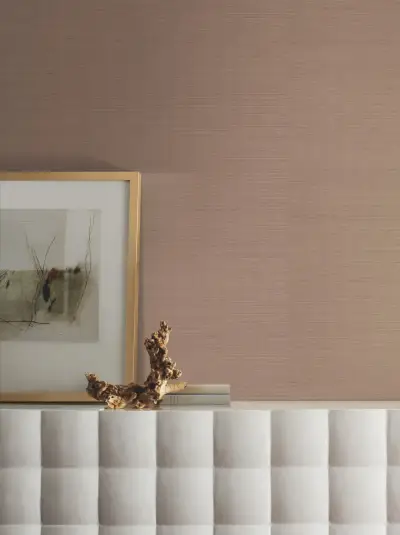 Sisal Twill Color Grasscloth Wallpaper - Silver