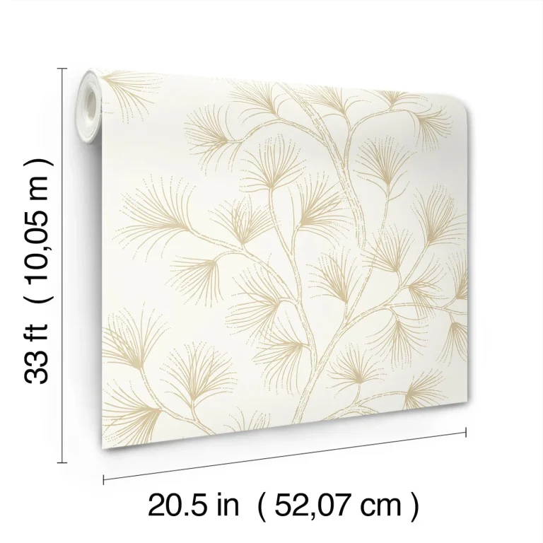 Kismine Botanical Trail Wallpaper - Gold — Ảnh 4