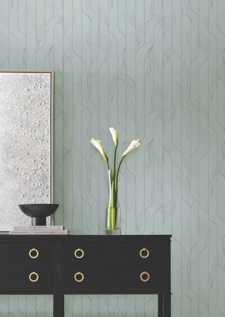 Candice Olson Elemental Thread Wallpaper - Blue & Silver — Image 5