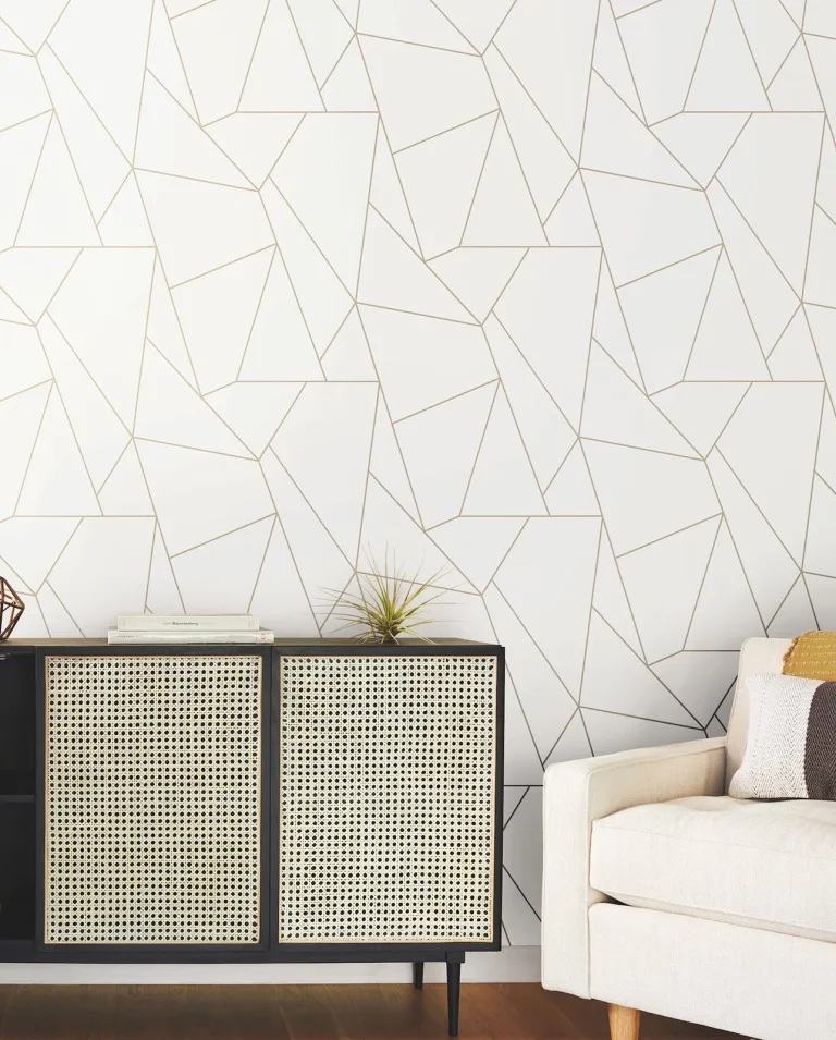 Nazca Wallpaper - White/Gold — Ảnh 3