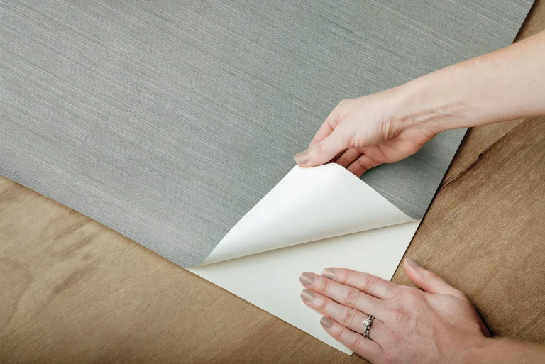 Natural Grasscloth Peel and Stick Wallpaper - Slate — Ảnh 7