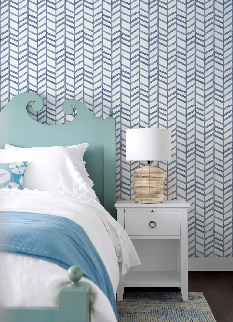 Chesapeake Fletching Geometric Wallpaper - Navy — Ảnh 3