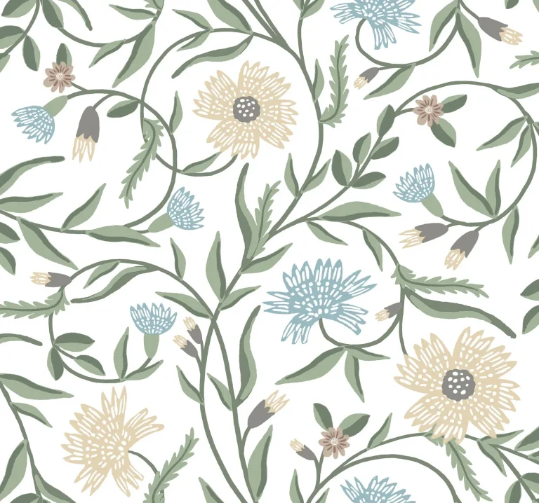 Rifle Paper Co. Aster Wallpaper - White — Image 5