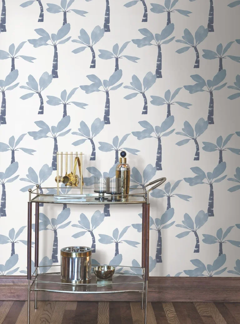 Painted Oasis Wallpaper - Ultramarine — Ảnh 4