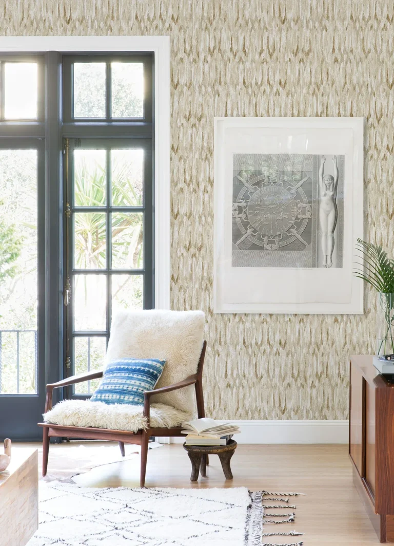 Kintana Abstract Trellis Wallpaper - Gold — Ảnh 3