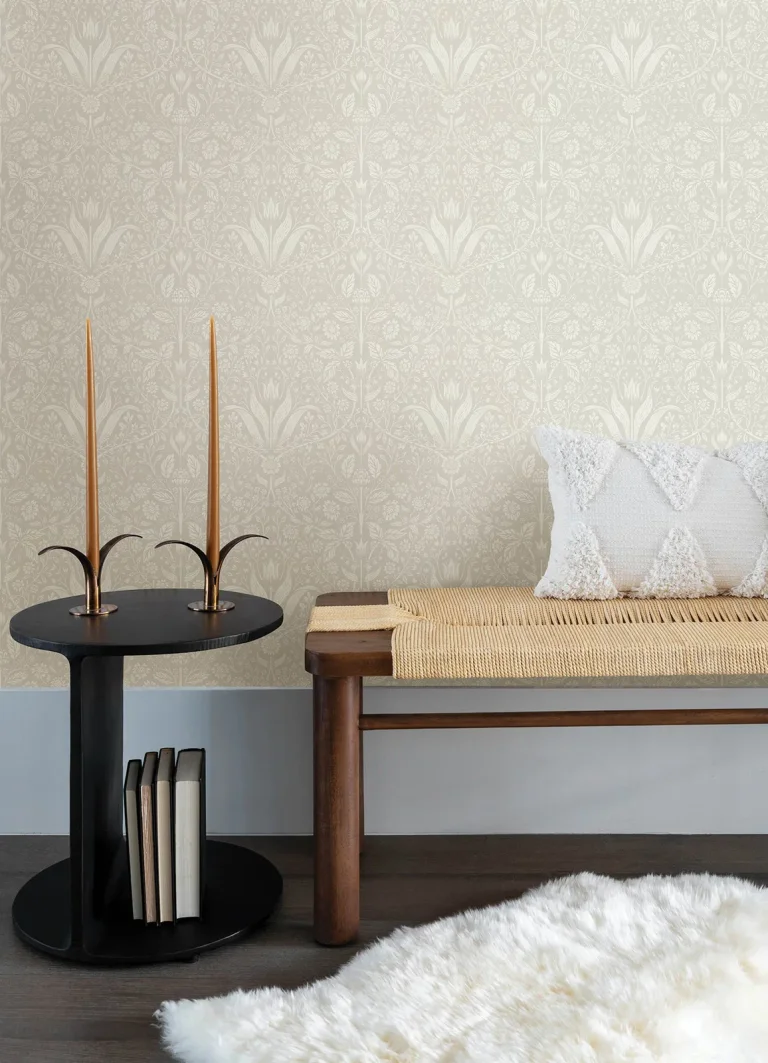 Mara Tulip Ogee Wallpaper - Beige — Ảnh 3