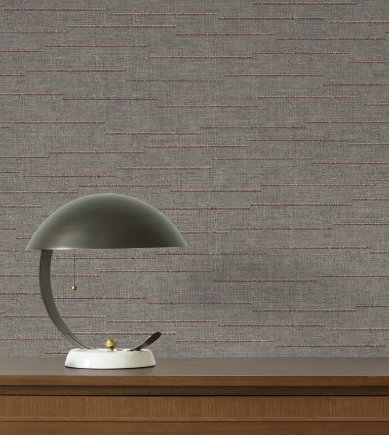 Latitude Striated Wallpaper - Dark Grey — Image 2
