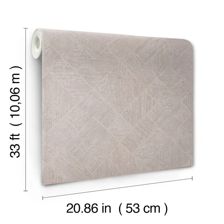 Marquetry Tile Wallpaper - Grey — Ảnh 3