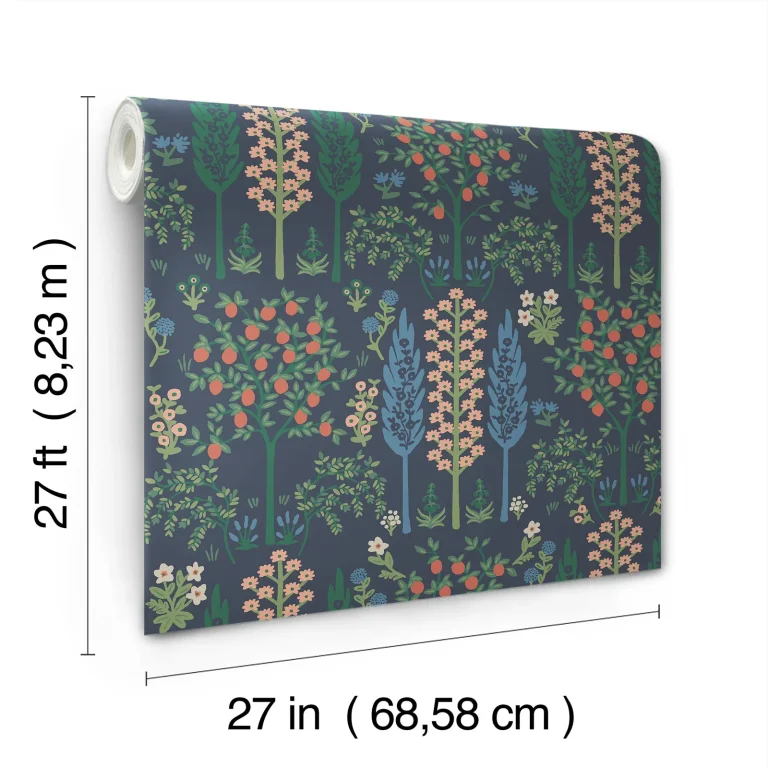 Rifle Paper Co. Fenna Wallpaper - Navy Multi — Ảnh 6