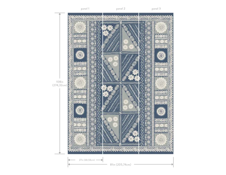 Tapa Mural Wall Mural - 27in x 108in - AB3058M — Image 4