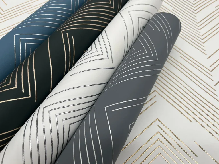 Polished Chevron Wallpaper - White/Silver — Ảnh 2