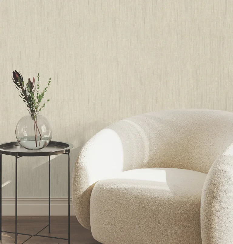 Silk Spun Tactile Stripe Wallpaper - Khaki — Ảnh 6