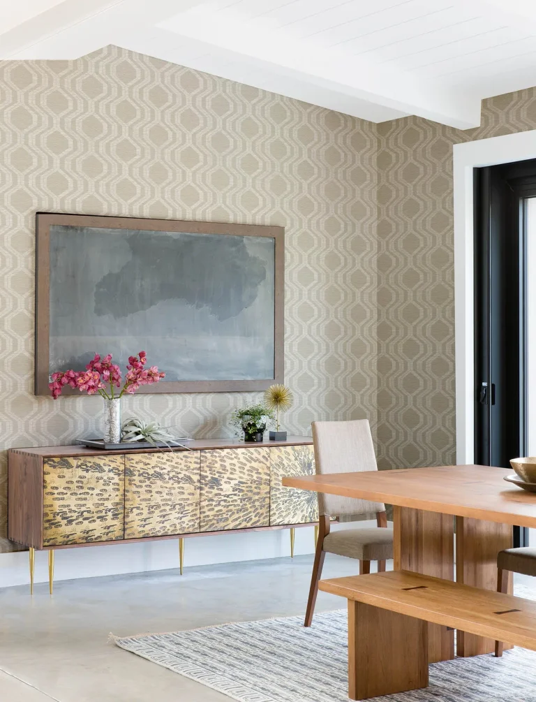 Burton Modern Ogee Wallpaper - Neutral — Ảnh 3