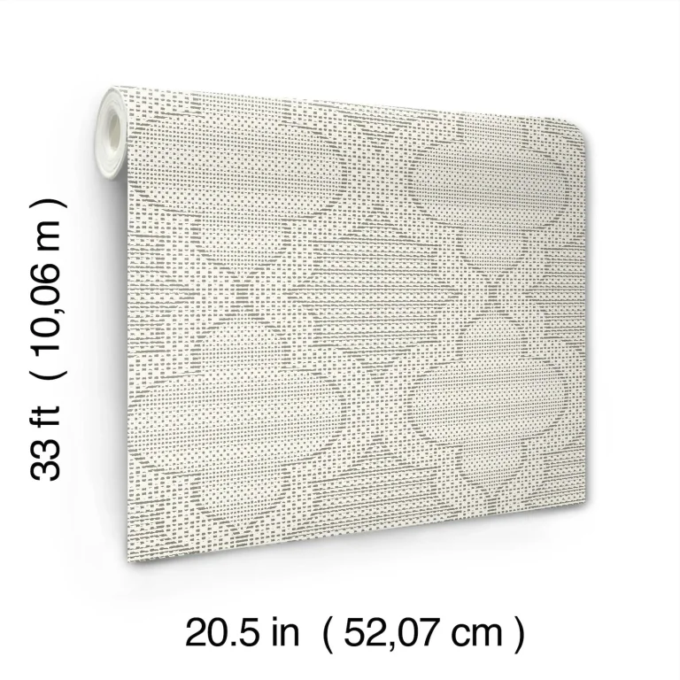 Ernest Quilted Quatrefoil Wallpaper - Charcoal — Ảnh 6