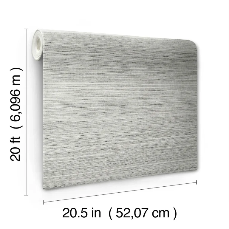 Cattail Weave Peel and Stick Wallpaper - Charcoal — Ảnh 8