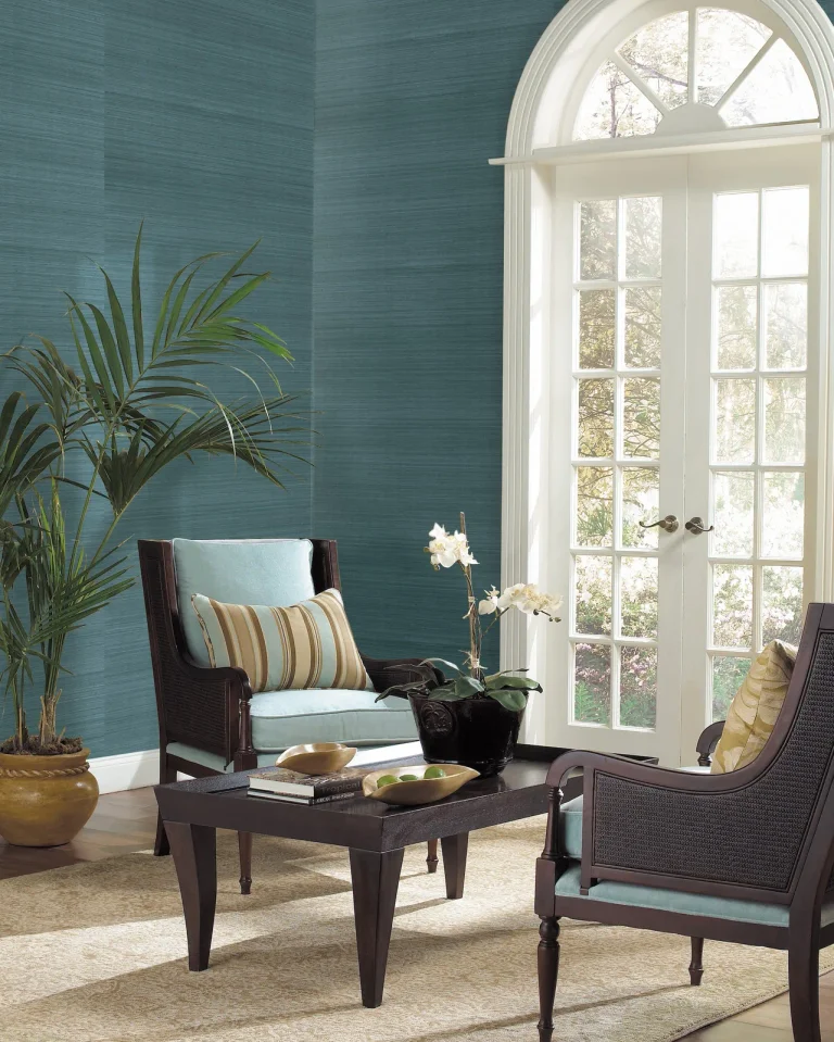 Makasa Sisal Wallpaper - Teal — Ảnh 8