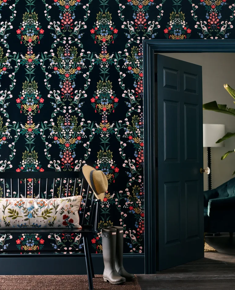 Rifle Paper Co. Luxembourg Peel and Stick Wallpaper - Black Multi — Image 4
