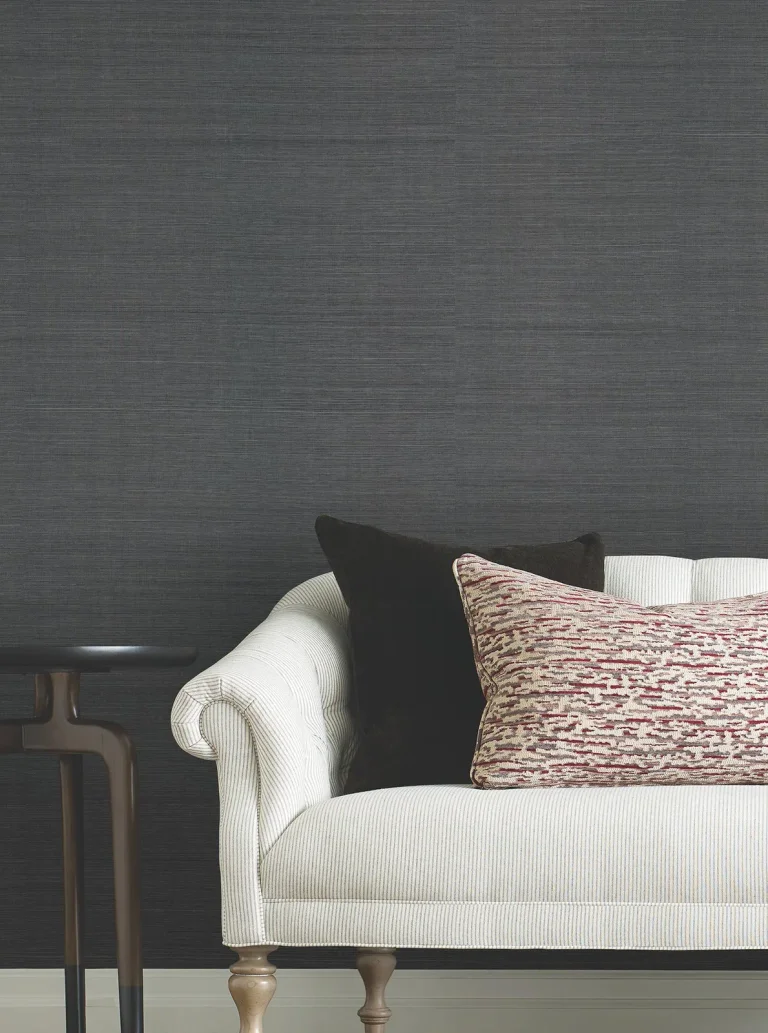 Ronald Redding Maguey Sisal Grasscloth Wallpaper - Charcoal — Ảnh 3