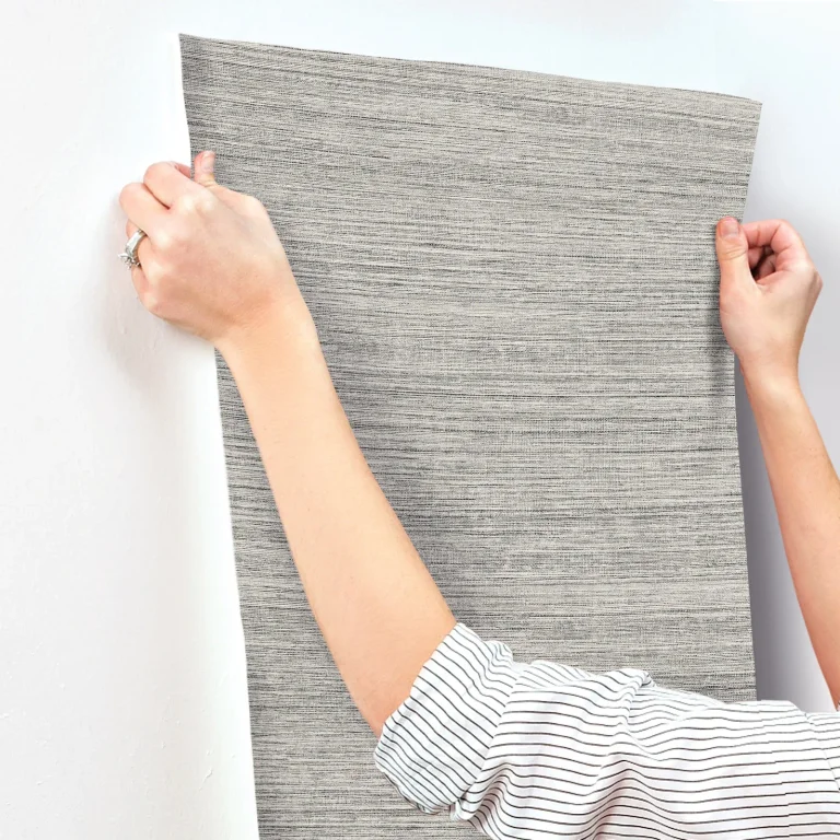 Mystic Faux Grasscloth Wallpaper - Ash — Ảnh 7