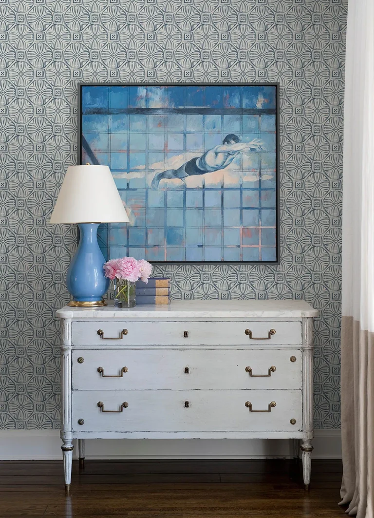 Chesapeake Sandee Medallion Wallpaper - Navy — Ảnh 5