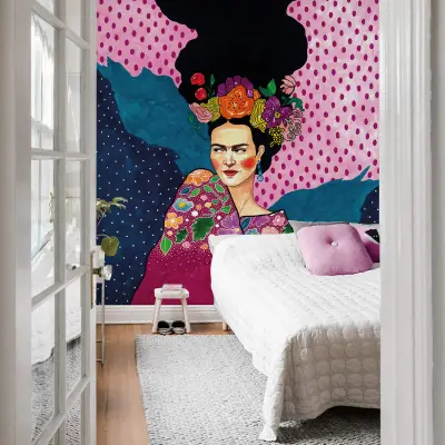 Frida Illustration - Wall Mural 5539 - 4 Panel - 192cm x 260cm