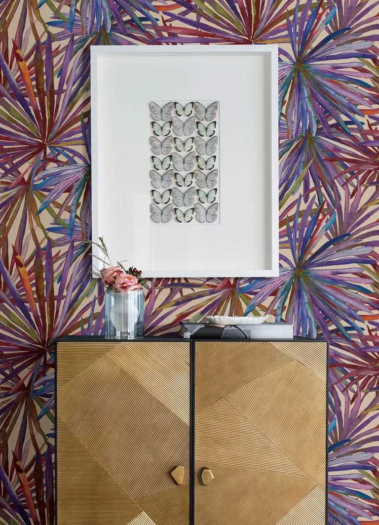 Corifa Palm Leaf Wallpaper - Purple — Ảnh 3