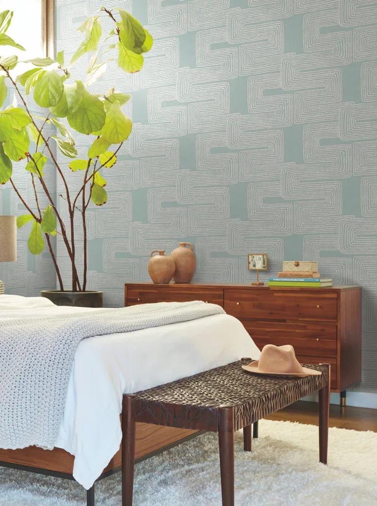 Zulu Thread Wallpaper - Azure/Gold — Ảnh 4