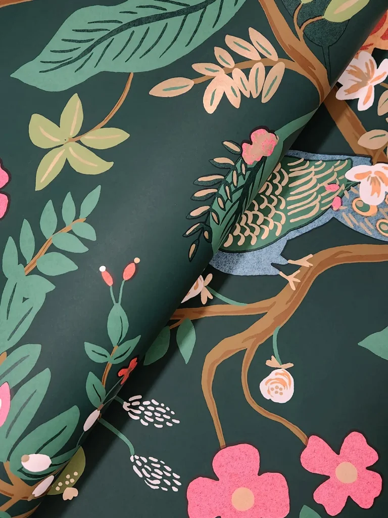 Rifle Paper Co. Peacock Wallpaper - Emerald — Ảnh 3