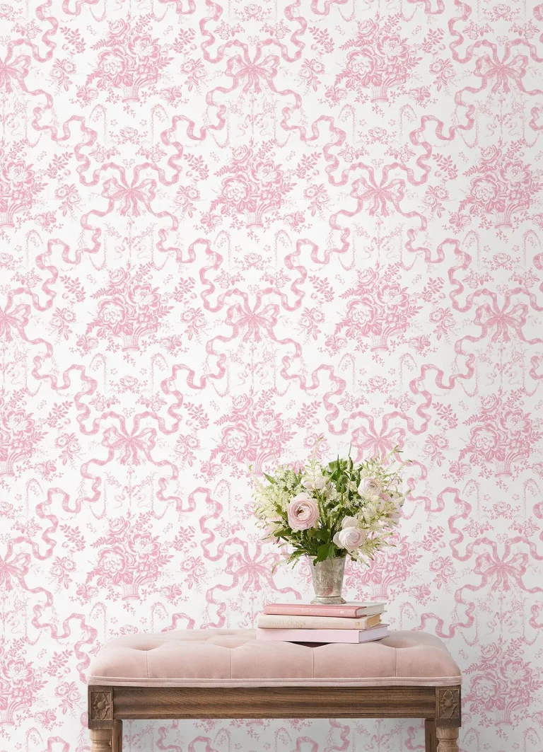 LoveShackFancy Fairytale Toile Wallpaper - Pink — Ảnh 3