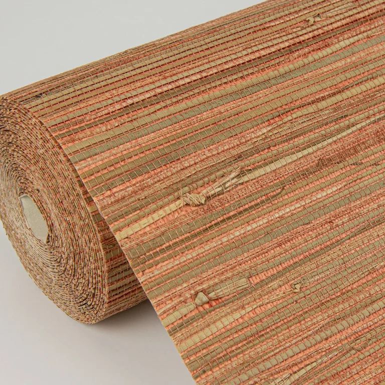Shuang Handmade Grasscloth Wallpaper - Coral — Ảnh 3