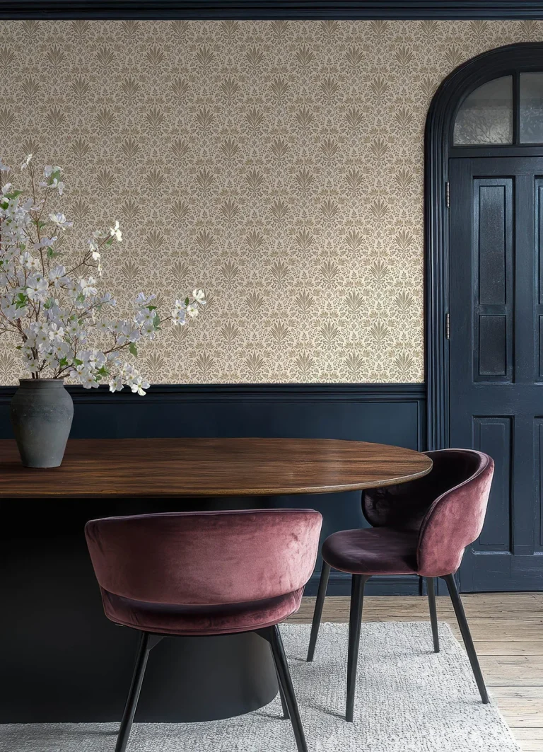 Chris Loves Julia Woodbury Floral Damask Wallpaper - Brown — Ảnh 6