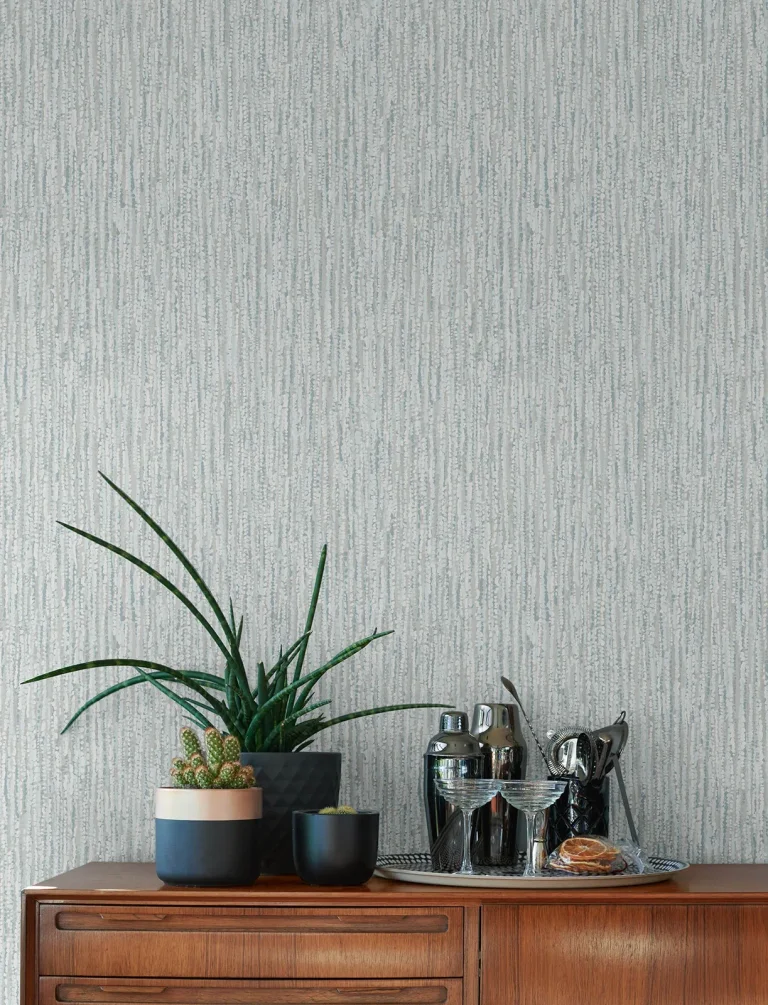 Corliss Beaded Strands Wallpaper - Light Blue