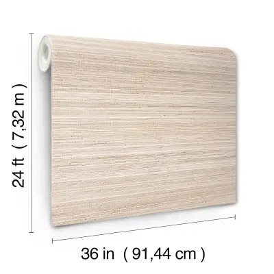 Ronald Redding Marled Abaca Wallpaper - White/Neutral