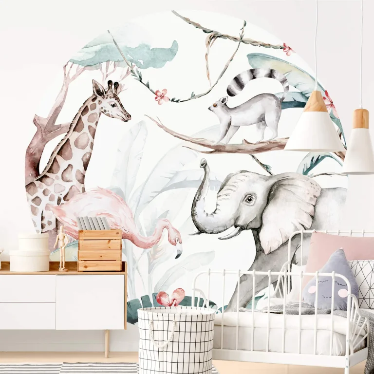 Jungle Animal Friends - Wall Mural 5523 - 8 Panel - 384cm x 260cm — Ảnh 2