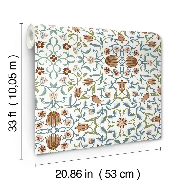 No 1 Holland Park Floral Wallpaper - Red — Image 4