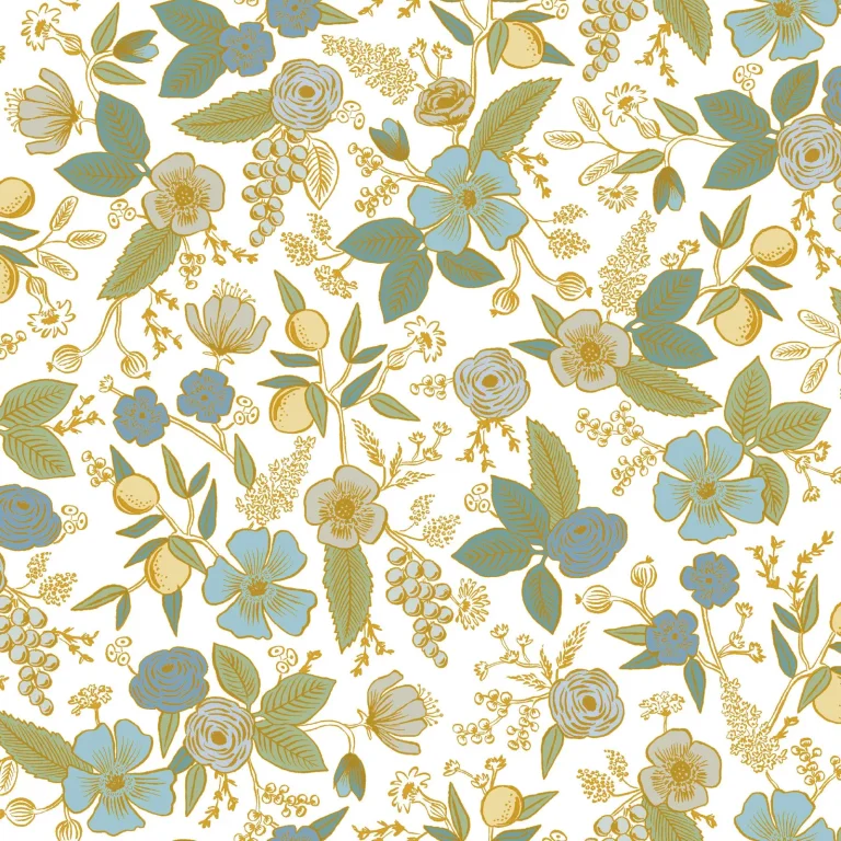 Rifle Paper Co. Colette Peel and Stick Wallpaper - Blue Multi — Ảnh 4