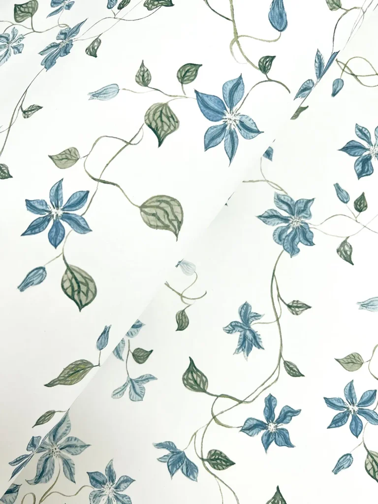 Betsy Floral Trail Wallpaper - Blue — Ảnh 4
