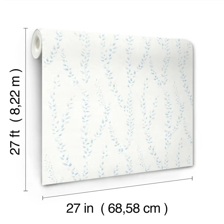 Alpenrose Vine Wallpaper - Sky Blue — Ảnh 3