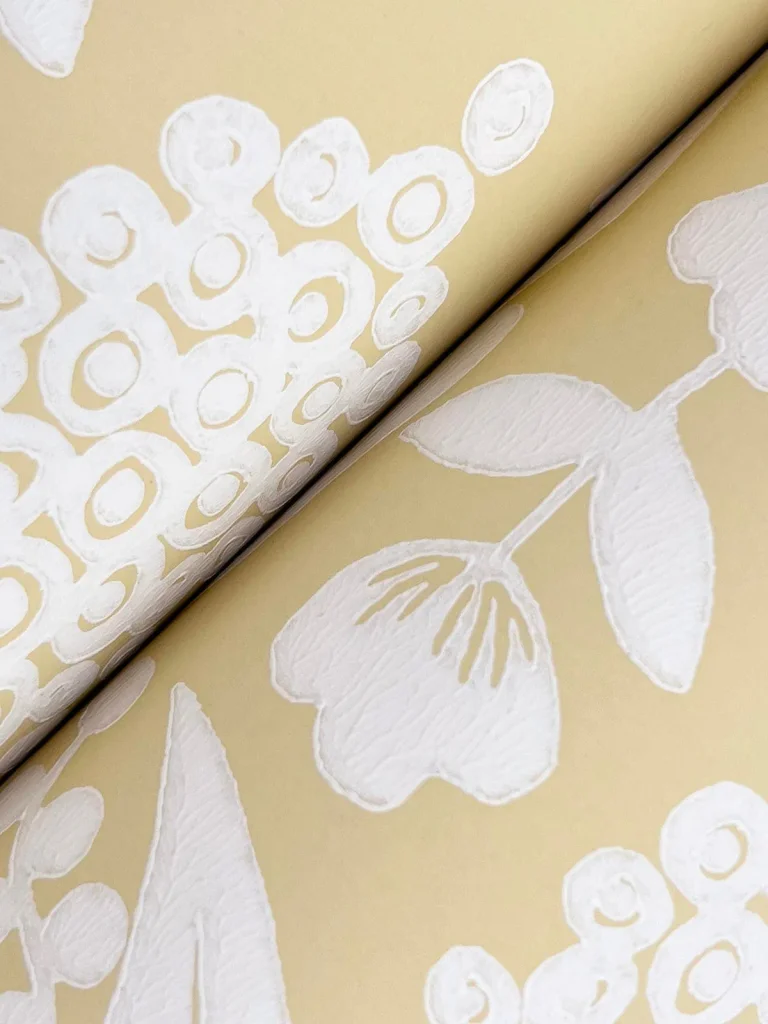 Rifle Paper Co. Pineapple Damask Wallpaper - Yellow