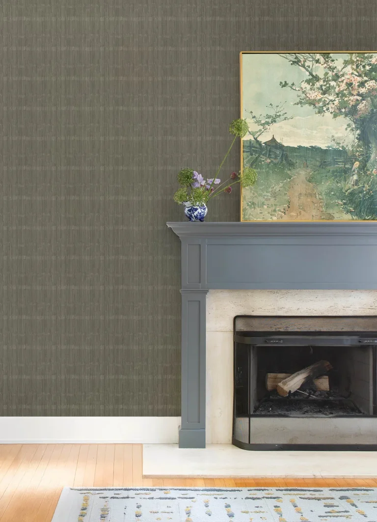Somerset Abstract Stripe Wallpaper - Stone — Ảnh 4