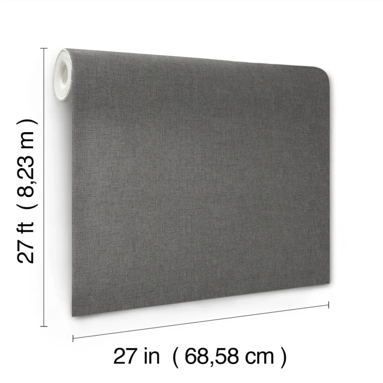 Hardy Linen Wallpaper - Onyx — Ảnh 2