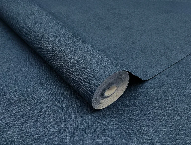 Cullen Faux Linen Wallpaper - Navy — Ảnh 3