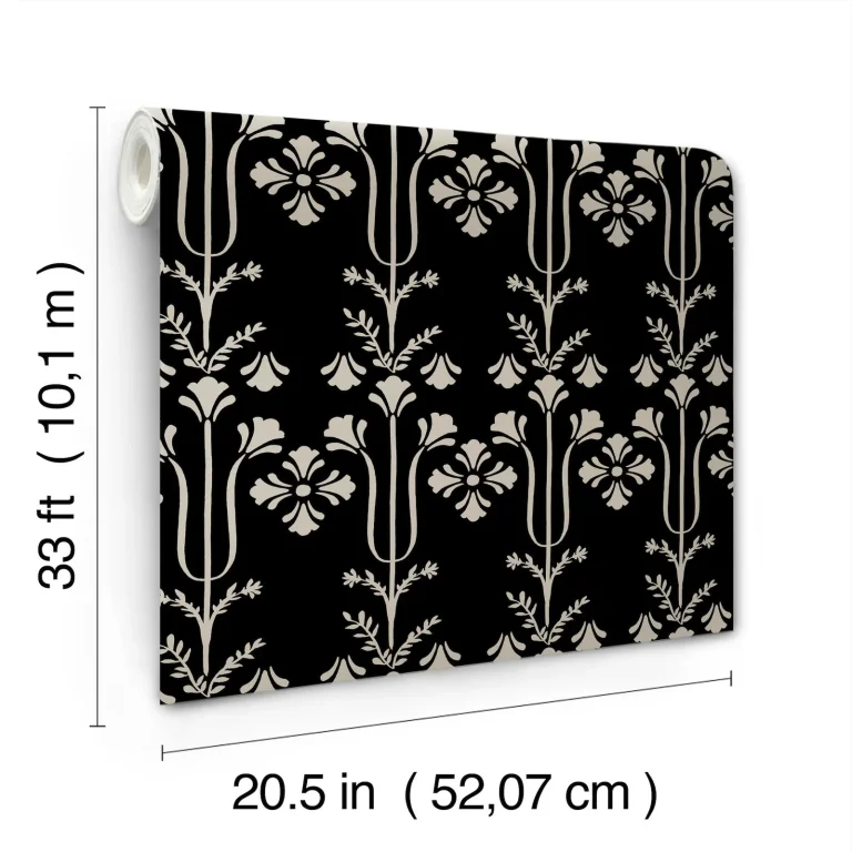 Magnolia Home Lydia Wallpaper - Black