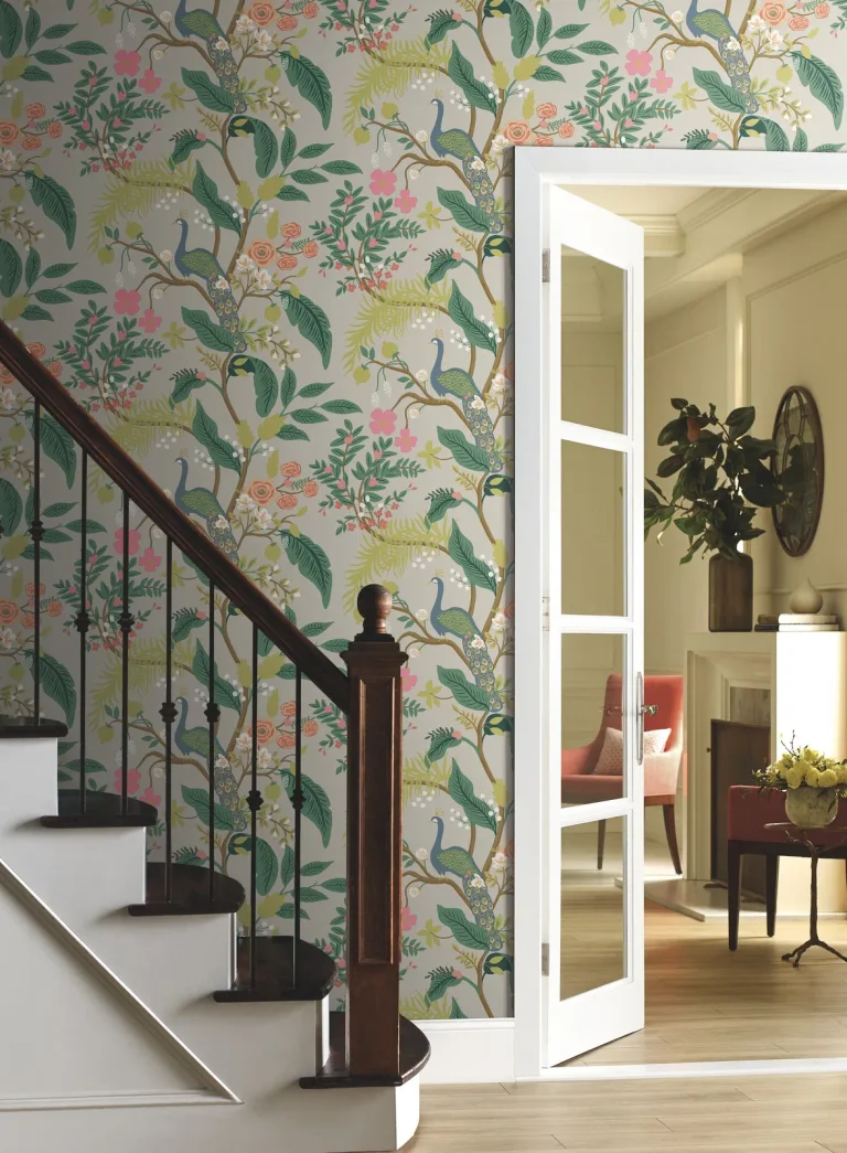Rifle Paper Co. Peacock Wallpaper - Linen — Ảnh 2