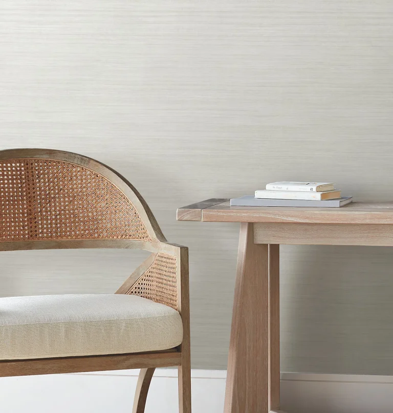 Silk Essence Faux Fabric Wallpaper - Dove — Image 6