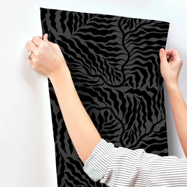Fern Fronds Wallpaper - Black — Image 9