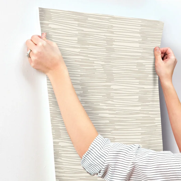 Water Reed Thatch Wallpaper - Linen/Silver — Ảnh 2