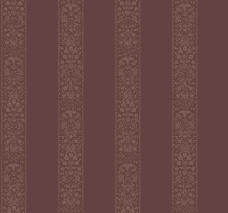Rifle Paper Co. Estee Stripe Wallpaper - Burgundy — Ảnh 5