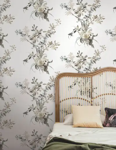 Wild Flowers Peel and Stick Wallpaper - Neutral & Jade