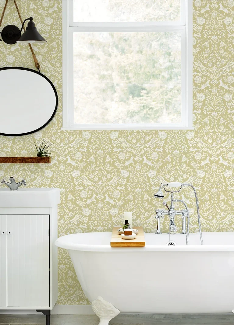Chesapeake Forest Dance Damask Wallpaper - Honey — Ảnh 2